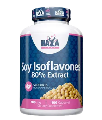 HAYA LABS Soy Isoflavones 80% Extract NON-GMO 100 мг Екстракт От Соеви Изофлавони - 100 капсули, 100 дози
