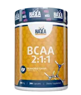 HAYA LABS Sports BCAA 2:1:1 500 мг Левцин, Изолевцин и Валин - 200 капсули, 100 дози