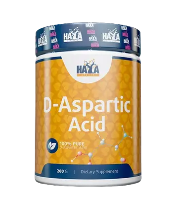HAYA LABS Sports D-Aspartic Acid 3000 мг D-Аспарагинова Киселина - 200 грама, 66 дози