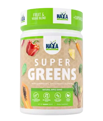 HAYA LABS Super Greens Комплекс от Супер Зелени Храни - 300 грама, 50 дози