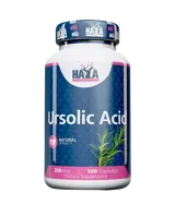 HAYA LABS Ursolic Acid 250 мг Урсолова Киселина - 100 капсули, 50 дози