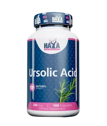 HAYA LABS Ursolic Acid 250 мг Урсолова Киселина - 100 капсули, 50 дози