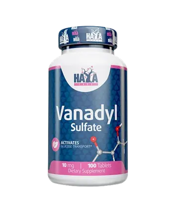 HAYA LABS Vanadyl Sulfate 10 мг Ванадил Сулфат - 100 таблетки, 100 дози