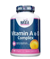 HAYA LABS Vitamin A & D Complex 10 000 IU/400 IU - 100 гел капсули, 100 дози