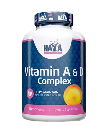HAYA LABS Vitamin A & D Complex 10 000 IU/400 IU - 100 гел капсули, 100 дози