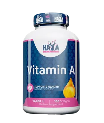 HAYA LABS Vitamin A 10000 IU Витамин A  - 100 гел капсули, 100 дози