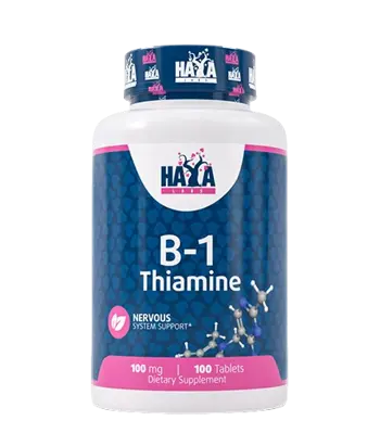 HAYA LABS Vitamin B-1 / Thiamine / 100 мг Витамин B1 Тиамин - 100 таблетки, 100 дози