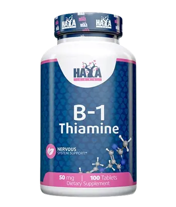HAYA LABS Vitamin B-1 Thiamine 50 мг Витамин В1 Тиамин - 100 таблетки, 100 дози