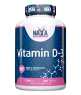 HAYA LABS Vitamin D3 5000 IU Bитaмин D-3 - 250 таблетки, 250 дози
