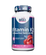 HAYA LABS Vitamin K2-Mk7 100 мкг Витамин К2 - 60 капсули, 60 дози