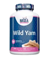 HAYA LABS Wild Yam Root 500 мг Екстракт от Див Ям - 100 вег капсули, 50 дози
