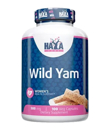 HAYA LABS Wild Yam Root 500 мг Екстракт от Див Ям - 100 вег капсули, 50 дози