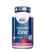 HAYA LABS Zinc Bisglycinate 30 мг Цинк Бисглицинат Хелат - 100 таблетки, 100 дози