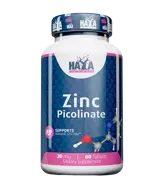 HAYA LABS Zinc Picolinate 30 мг Цинк Пиколинат - 60 таблетки, 60 дози