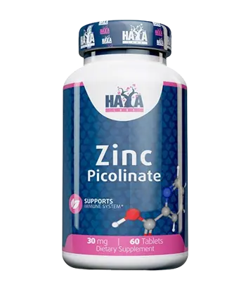 HAYA LABS Zinc Picolinate 30 мг Цинк Пиколинат - 60 таблетки, 60 дози