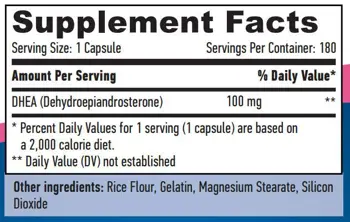 DHEA 100 mg, 180 капсули