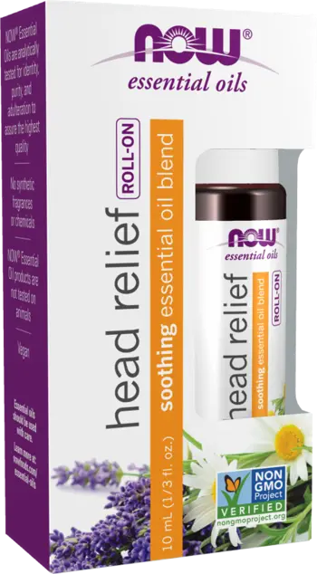 NOW Foods Head Relief Roll-On Soothing Essential Oil Blend Етерично Масло с Успокояващ Ефект - 10 мл