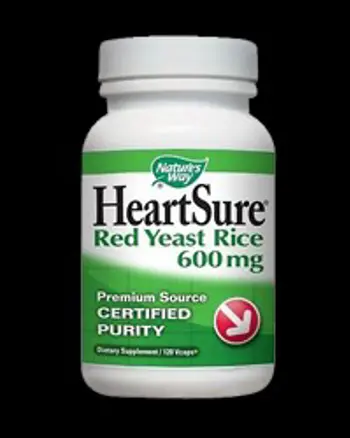 Heartsure Red Yeast Rice 600 mg 60 капсули, 60 Дози