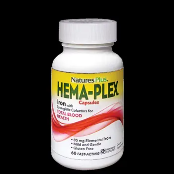 Natures Plus HEMA-PLEX Caps Мултивитамини при анемия и нисък хемоглобин 60 капсули
