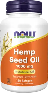 NOW Foods Hemp Seed Oil 1000 мг Масло от Конопено Семе - 120 гел капсули, 120 дози