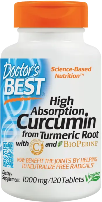 Doctor's Best High Absorption Curcumin 1000 mg With C3 Complex & BioPerine