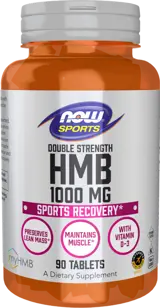 NOW Foods HMB 1000 мг Double Strength - 90 таблетки, 90 дози