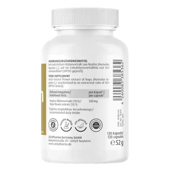 ZEINpharma Хмел (Hops) 350 mg За спокоен сън и нервна система х 120 капсули