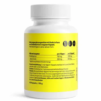 ZEINpharma Холин (Choline) 600 mg За черен дроб и мозъчна функция х 60 капсули