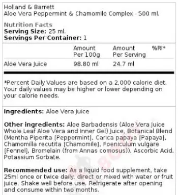Holland And Barrett Aloe Vera Juice with Digestive Enzymes Сок от алое вера с храносмилателни ензими