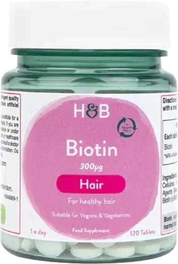Holland And Barrett Biotin 1000 mcg Биотин за здрава коса, кожа и нокти - 100 Таблетки