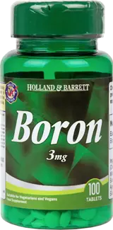 Holland And Barrett Boron 3 mg Подкрепа за кости и хормонален баланс х 100 таблетки