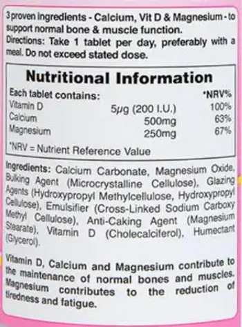 Holland And Barrett Calcium Magnesium with Vitamin D3 120 каплети