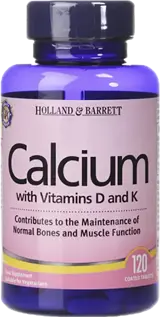 Holland And Barrett Calcium with Vitamins D and K За здрави кости и зъби х 120 Таблетки