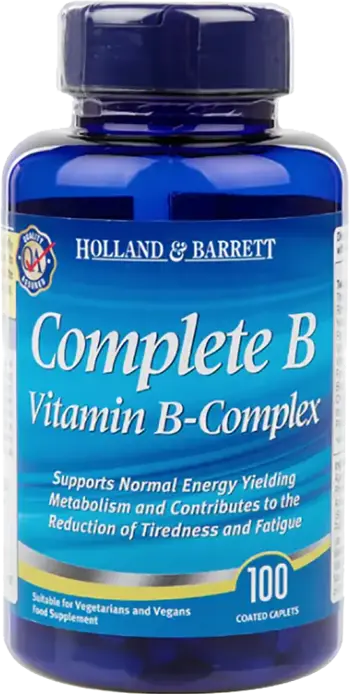 Holland And Barrett Complete B / Vitamin B-Complex Подкрепа за нервната система и енергията х 100 каплети