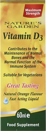 Holland And Barrett Fast Acting Liquid Vitamin D3 / 100 IU per Drop Течен Витамин D3 за бързо усвояване 60 мл
