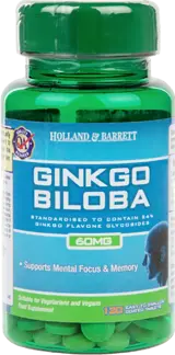 Holland And Barrett Ginkgo Biloba 60 mg В подкрепа на паметта и концентрацията х 120 Таблетки