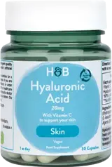 Holland And Barrett Hyaluronic Acid 20 mg with Vitamin C В подкрепа на кожата и ставите х 30 капсули