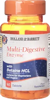 Holland And Barrett Multi-Digestive Enzyme with Betaine За оптимално храносмилане 90 Таблетки