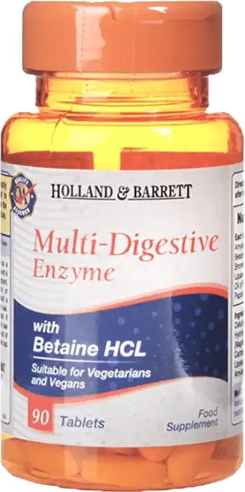 Holland And Barrett Multi-Digestive Enzyme with Betaine За оптимално храносмилане 90 Таблетки