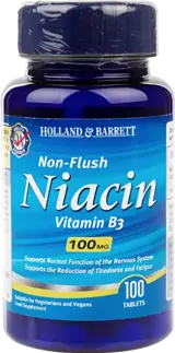 Holland And Barrett Non-Flush Niacin 100 mg Без флъш ефект х 100 таблетки