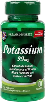 Holland And Barrett Potassium Gluconate 99 mg В подкрепа на електролитния баланс х 100 каплети