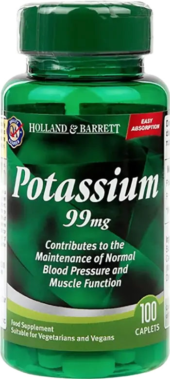 Holland And Barrett Potassium Gluconate 99 mg В подкрепа на електролитния баланс х 100 каплети