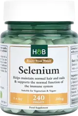 Holland And Barrett Selenium 200 mcg За силна имунна система и щитовидна жлеза