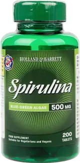Holland And Barrett Spirulina 500 mg Суперхрана за енергия и имунитет х 200 таблетки