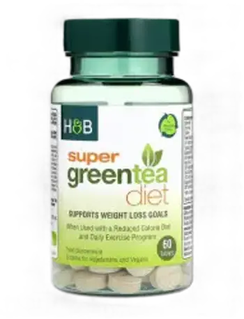 Holland And Barrett Super Green Tea Diet / Thermogenic Burner 60 каплети