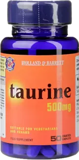 Holland And Barrett Taurine 500 mg Таурин за енергия и възстановяване х 50 каплети