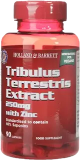 Holland And Barrett Tribulus Terrestris Extract 250 mg (Equivalent of 1750 mg) + Zinc 90 капсули, 90 Дози