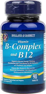 Holland And Barrett Vitamin B-Complex and B12 За енергия и нервна система х 90 Таблетки