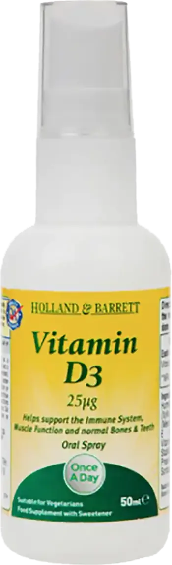 Holland And Barrett Vitamin D3 Spray / 1000 IU per Spray Спрей за бързо усвояване 50 мл