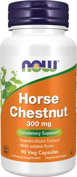 NOW Foods Horse Chestnut 300 мг Конски Кестен - 90 вег капсули, 90 дози
